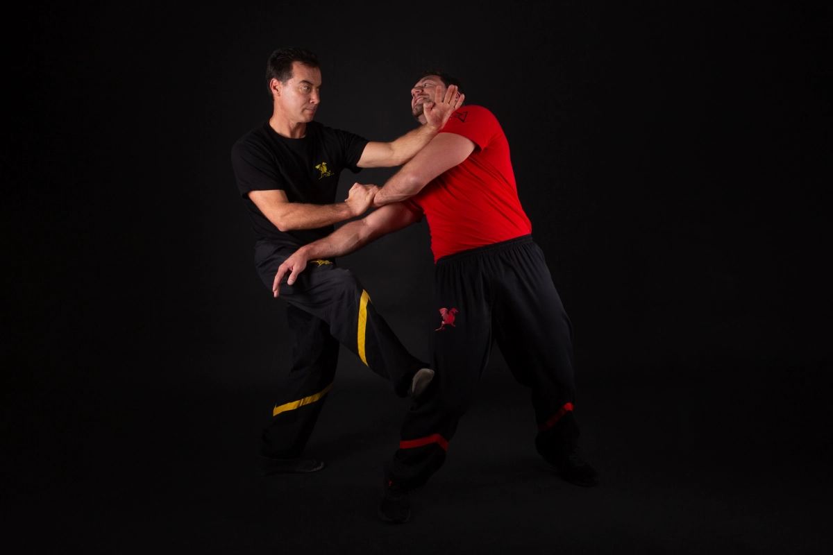 Wing Tsun Savedefence-Mann übt Wing Tsun